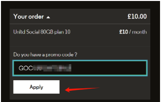 Your order 与优惠码 Apply