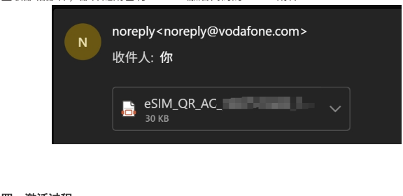 noreply@vodafone.com 附 eSIM PDF 的邮件