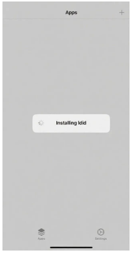 Apps 页:Installing Idid