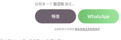 短信或 WhatsApp 验证