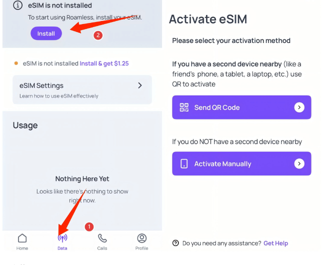 Activate eSIM 安装方式选择